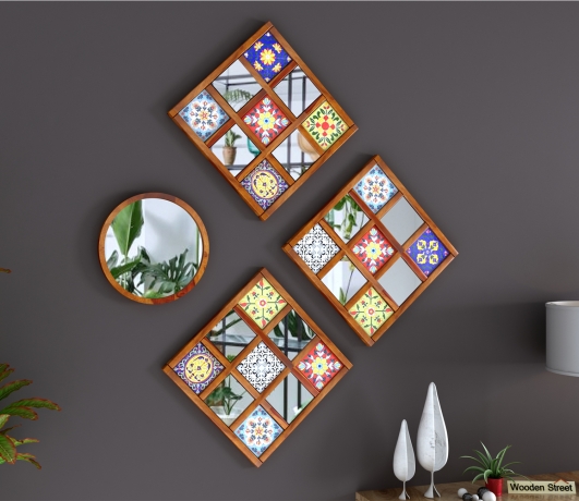 Enhance Your Space with Elegant Wall Mirror from Wooden Street