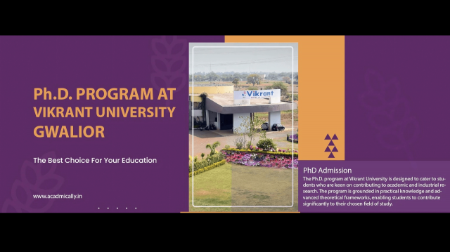 Ph.D. Program at Vikrant University, Gwalior