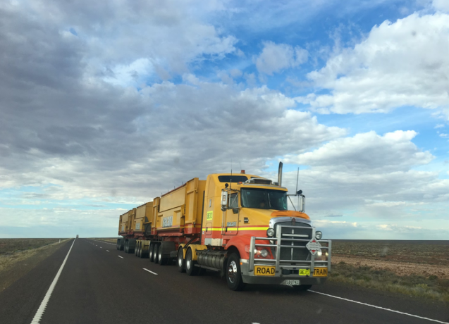 Truck on the road