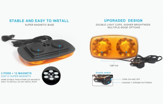 Why is the AgriEyes W12D Amber Strobe Light recommended?