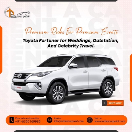 Toyota Fortuner Car Hire Jaipur: Fortuner On Rent for Outstation
