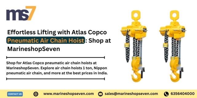 Effortless Lifting with Atlas Copco Pneumatic Air Chain Hoist: Shop at MarineshopSeven