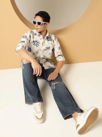 Effortless Chic: How to Wear a Floral Print Poplin White Shirt