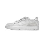 BAPESTA Low Sk8 White Shoes: Modern Design with Smooth Comfort