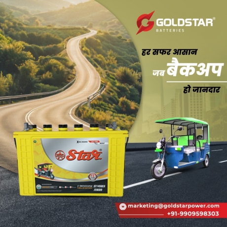 E-Rickshaw Battery Manufacturers in India: Goldstar India Leading theWay