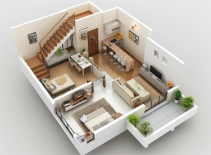 1 BHK House Design