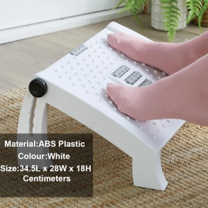 6-Point Adjustable Underdesk Footrest for Ergonomic Support
