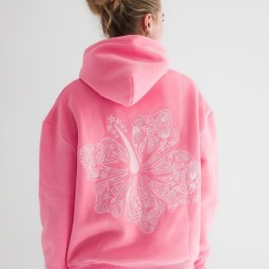 The Pink Palm Puff Hoodie: A Perfect Blend of Style and Comfort