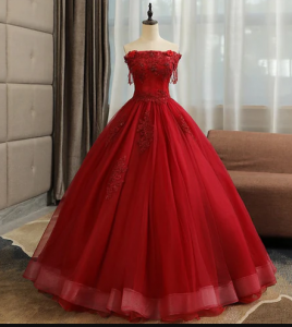 Red Ball Gown Wedding Dresses 