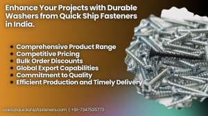 Enhance Your Projects with Durable Washers from Quick Ship Fasteners in India.