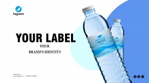 What materials are used for water bottle labels?