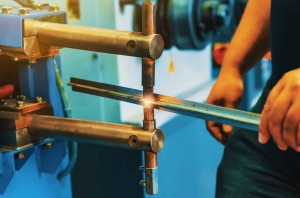 Resistance Welding A Metal Rod 