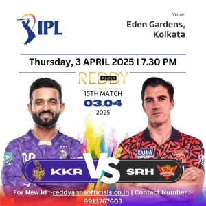 Reddy Book Anna Ultimate Guide to IPL 2025 – KKR vs SRH at Eden Gardens, Kolkata Preview & Predictions