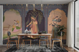 Wall Art Meets Tradition in Indian Style Wallpapers 