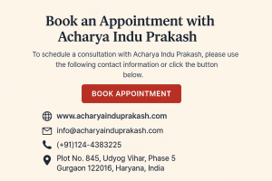 Acharya Indu Prakash Appointment — Your Journey to Vedic Insight Begins Here
