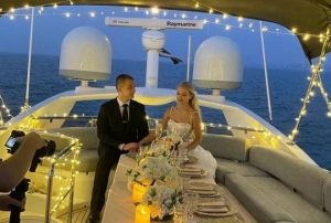 yacht rental for an engagement party