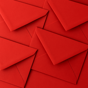 Is red the right colour for envelopes?