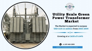 Utility Scale Green Power Transformer Market Size, Growth, Trends, Analysis, Forecast and Future Opportunities 2034: SPER Market Research