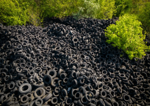 Public parks now use recycled rubber for paths and tracks