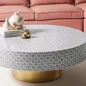 How a Bone Inlay Coffee Table Can Anchor Your Room's Energy Flow (According to Feng Shui)