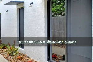 Modern sliding security doors installed at a Sydney storefront