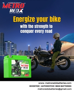Metro Redx – Leading Bike Battery Manufacturer in Hyderabad Offering Power, Performance, and Reliability