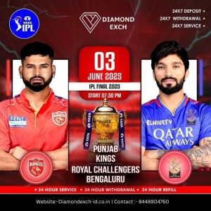 Diamond Exchange Presents the Grand Finale of IPL 2025: RCB vs PBKS – Join Us for Non-Stop Coverage, Latest Scores, and Exciting Cricket Moments.