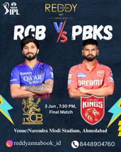 Your Ultimate Guide to the IPL Final: Connecting with Reddy Anna WhatsApp Number and Watching RCB Take on PBKS in Ahmedabad.