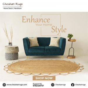 Buy Online Living Jute Rugs for Space – Chouhan Rugs