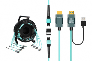 4-in-1 Detachable Armored 8K HDMI 2.1 Pure Fiber Optic Extension Cable Drum