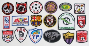 sample embroidered football patches