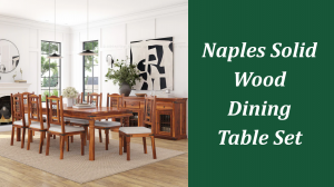 Naples Solid Wood Dining Table Set: A Masterpiece of Rustic Elegance