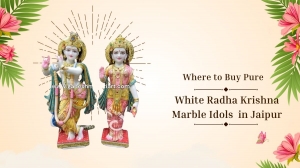 Where to Buy Pure White Radha Krishna Marble Idols in Jaipur