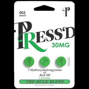 Buy Press'D Kratom Hulk Blend 7-OH Tablets 3ct 30mg