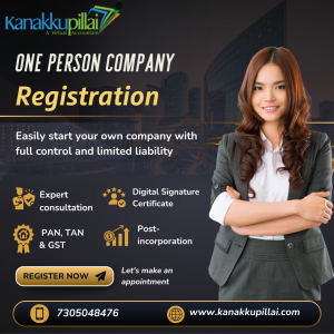 One Person Company (OPC) Registration in India