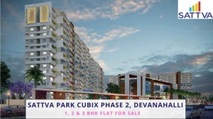 Sattva Park Cubix Phase 2, Devanahalli – 1, 2 & 3 BHK Flats for Sale in North Bangalore