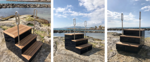 Elegant Carbon Fibre Marine Boarding Steps by I3 Swim Ladder Now Available in Spain