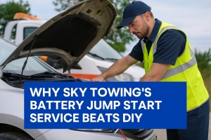 Why Sky Towing's Battery Jump Start Service Beats DIY