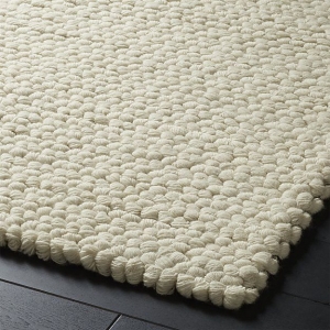 Image of a vacuum cleaning a wool rug with a suction-only setting.