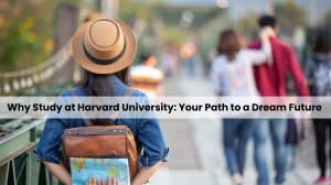 Student with backpack and world map exploring a new country for study abroad opportunities