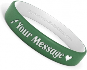 Make Your Message Pop with Custom Luxe Silicone Wristbands – Emerald Green
