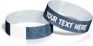 Make Your Event Stand Out with Custom Tyvek Wristbands – Blue