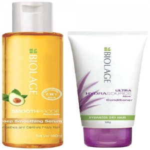 Nourish & Smooth Your Hair: Discover Biolage Smoothproof Deep Smoothing 6-In-1 Professional Hair Serum & Hydrasource Conditioner