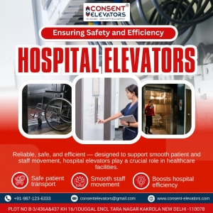 Safe and Smart Hospital Lifts in India by Consent Elevators
