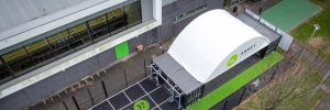Containerhallen für Notfalleinsätze | Schneller Schutz mit System