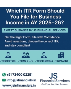 Which ITR Form Should You File for Business Income in AY 2025–26? (Expert’s Guide)