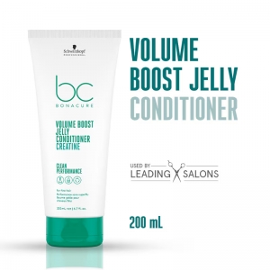 Experience Feather-Light Volume with Schwarzkopf Professional Bonacure Volume Boost Jelly Conditioner With Creatine For Fine Hair