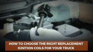 Person Replacing Ignition Coils for in Truck