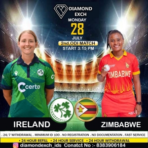Catch Every Moment of Ireland Women vs Zimbabwe Women 2nd ODI on July 28, 2025 – Stream Safely with Diamondexch 99