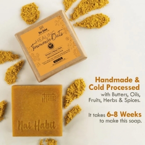 Discover Healing & Hydration in Every Wash: Nat Habit Healing Turmeric-Oats & Detox Charcoal Butter Bath Soap